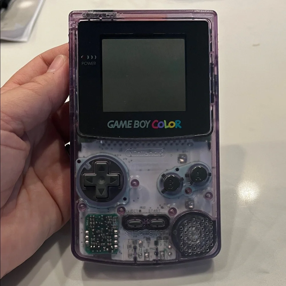 Nintendo Game Boy Color - Transparent Atomic Purple With Case
